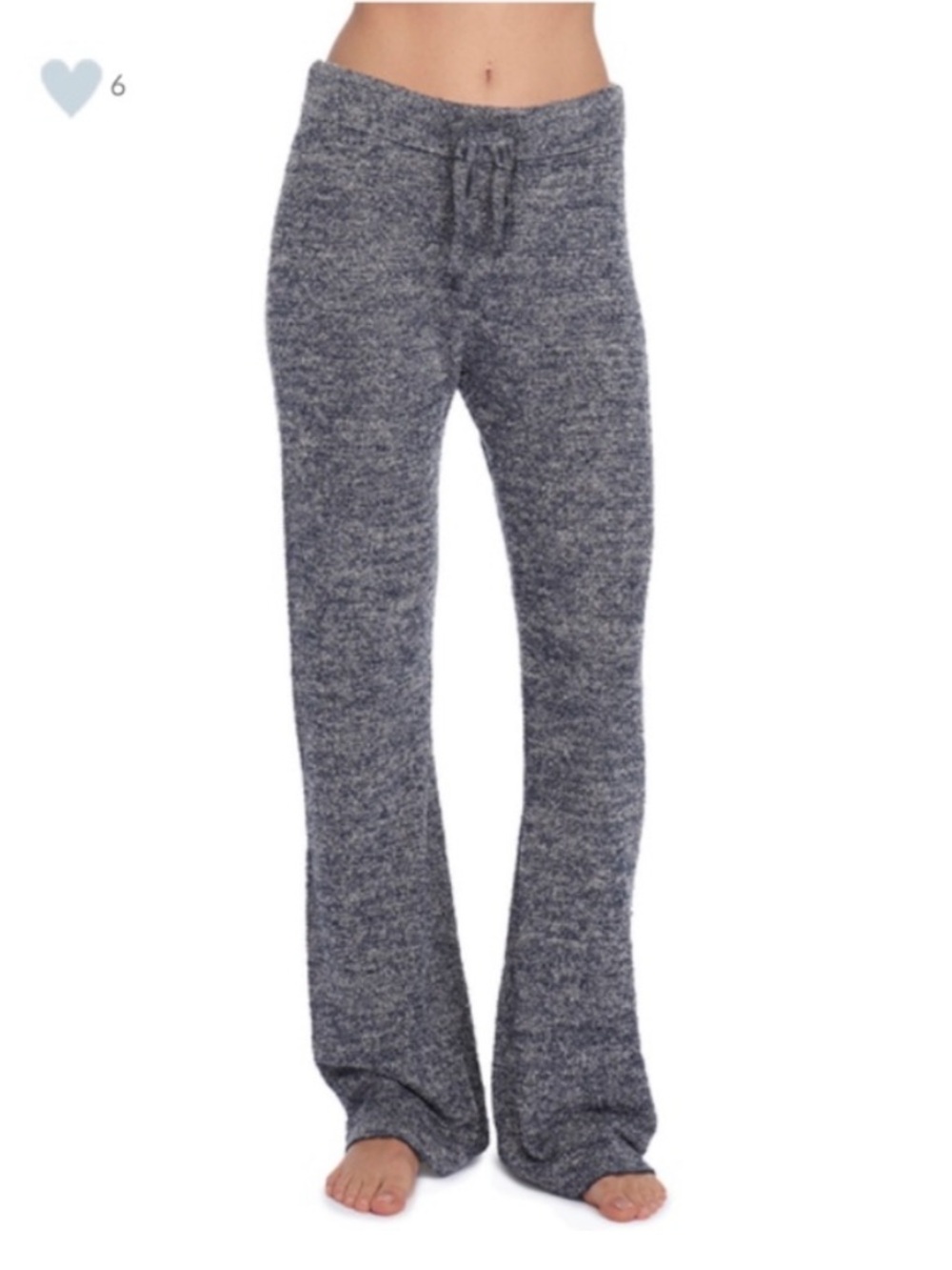 Barefoot Dreams Cozychic Lite Heathered Knit Lounge Wide Leg Pants Women’s L